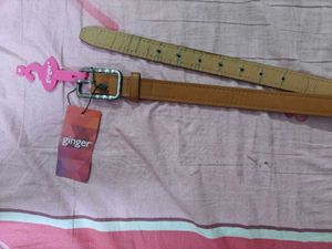 Women's Brown Belt with Silver Buckle