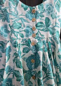 Floral Button-Front Midi Dress