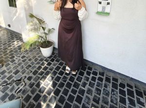 Elegant Brown Maxi Dress