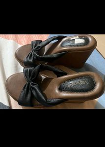 Velvet Wedge Sandals