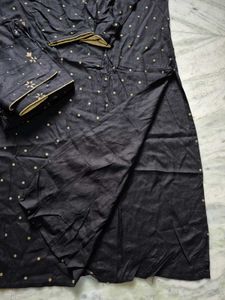 Black Printed Kurta Set