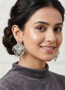 New Designer Diamond Shape Dangle Earrings