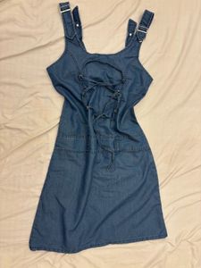 Denim Pinafore Dress