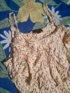 Cute Yellow Ditsy Print Tank Top