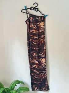 Abstract Print Maxi Dress