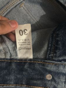New blue denim jeans