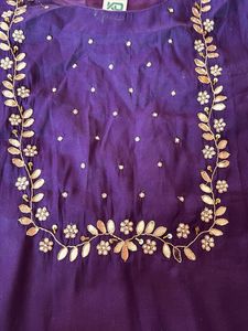 purple elegant kurta pant set Price Down