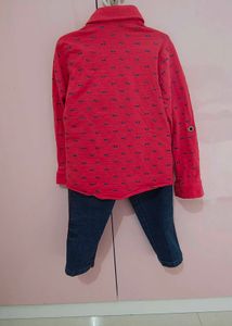Red Shirt With Pant (12-18 Months Boy)