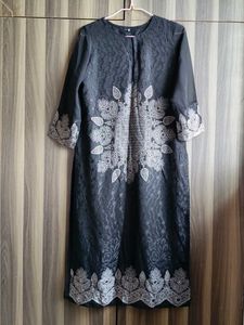 Elegant Black & Silver Embellished Dress