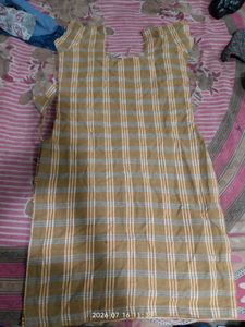 Brown Plaid Kurta