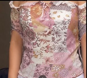 Floral Patchwork Crop Top. Totally new!!