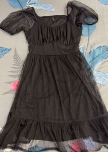 Chic Black Tulle Dress