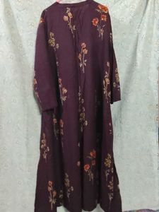 Purple Floral Print Kurta
