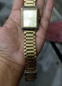 Used Sonata Women's Classic Gold Watch