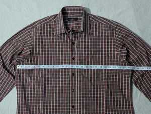 Boxy fit Men's Plaid Long Sleeve Shirt
