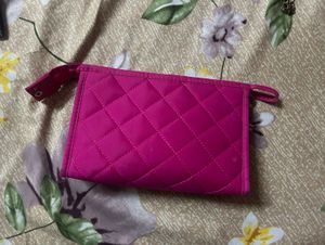 Pink Quilted Pouch