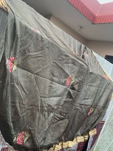 Embroidered Silk Saree