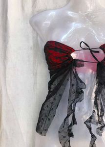 Gothic Red &amp; Black Corset Top