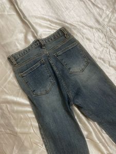 Vintage Wash Flare Jeans