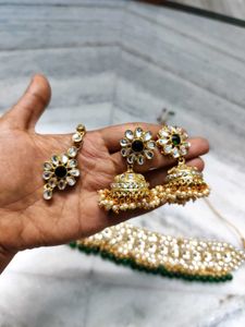 Green Kundan Choker Set