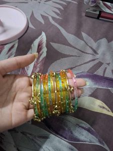 Colorful Beaded Bangles Set