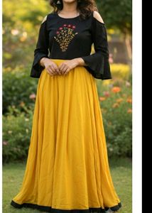 Stunning Yellow Ethnic Gown