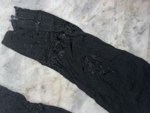 Black Embroidered Kurta suit set designer