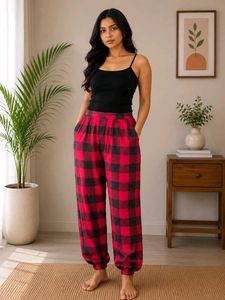 Red & Black Plaid Pants