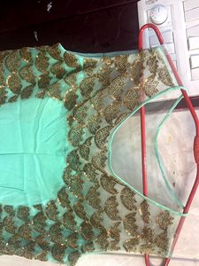 sea green embellished kurta