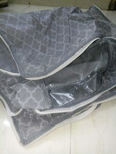 Grey Organizer Bag with Zipper
