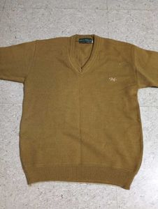 Vintage Brown V-Neck Sweater