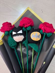 Crochet Batman Rose Bouquet for gifting men