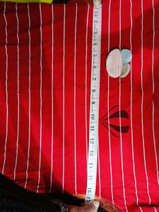 Red Striped T-Shirt with Cute Embellishments