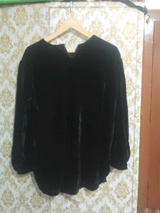 Elegant Black Velvet Top