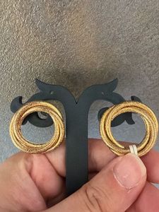 Chic Gold Interlocking Hoop Earrings