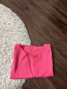 Chic Pink Textured Top