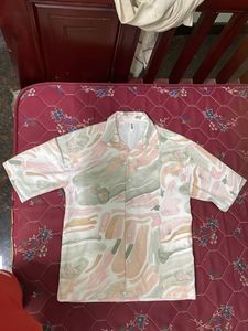 Unique Abstract Print Short Sleeve Shirt