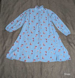 printed blue relaxed fit dress