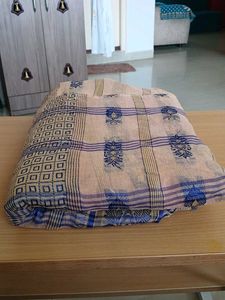 Elegant Beige &amp; Blue Saree