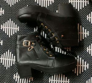 Black Leather Winter Shoes 👢👢