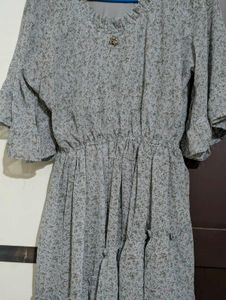 Floral Print Ruffle Dress