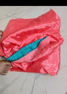Beautiful Teal Kurta with Pink Embroidery set