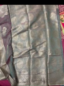 beautiful grey  saree