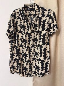 Men's Abstract Print Short Sleeve Shirt