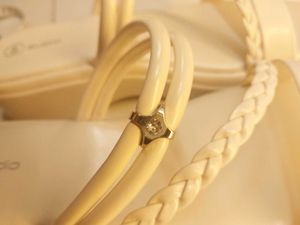 Cream Braided Strap Sandals