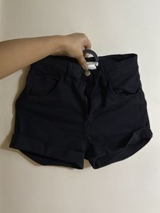Black High Waist Shorts
