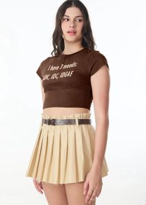 set of 2 Red and brown Crop Tops