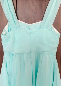 Branded Acqa Green High Low Dress