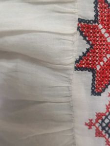 Embroidered White Kurta