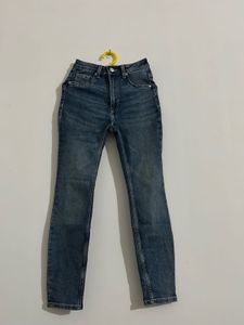 H&M Blue Wash High Waisted skinny Jeans